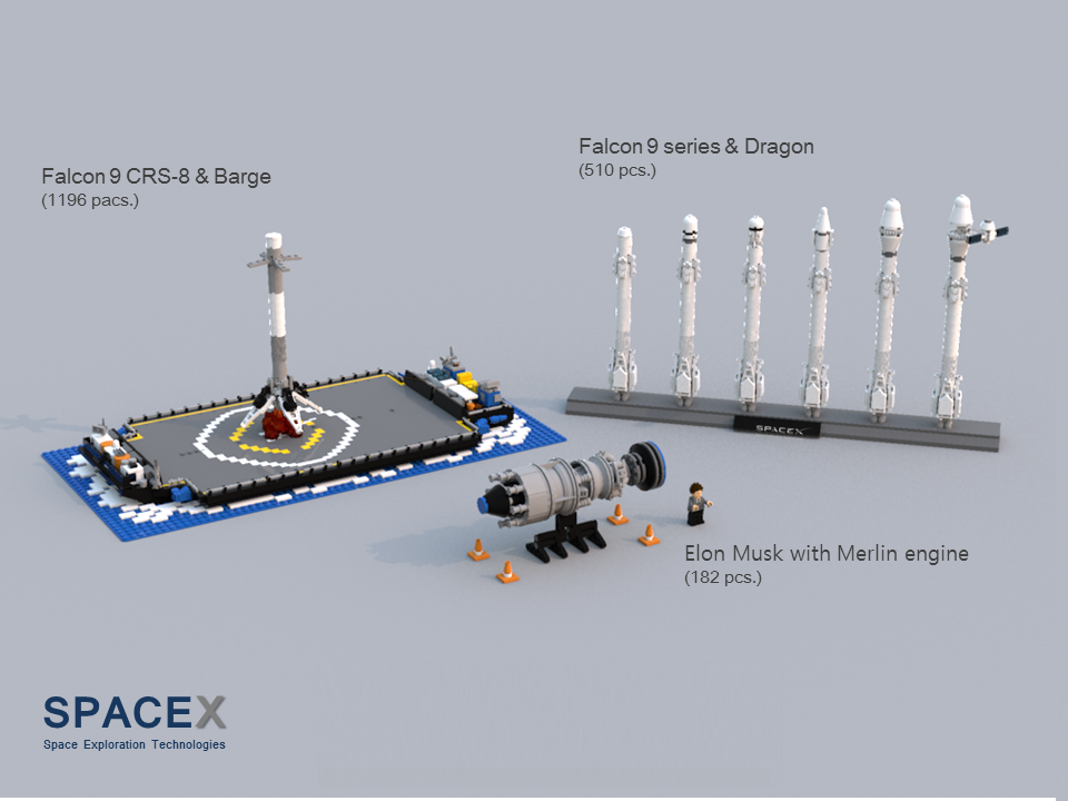 LEGO IDEAS - SpaceX Falcon 9 Rocket Complete Set