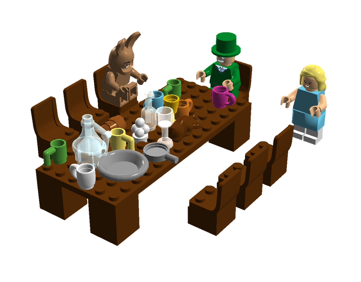 Lego Alice in Wonderland Tea Party.