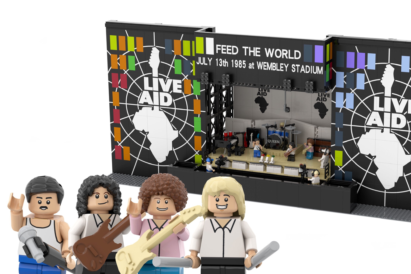 Lego queen sale band minifigures