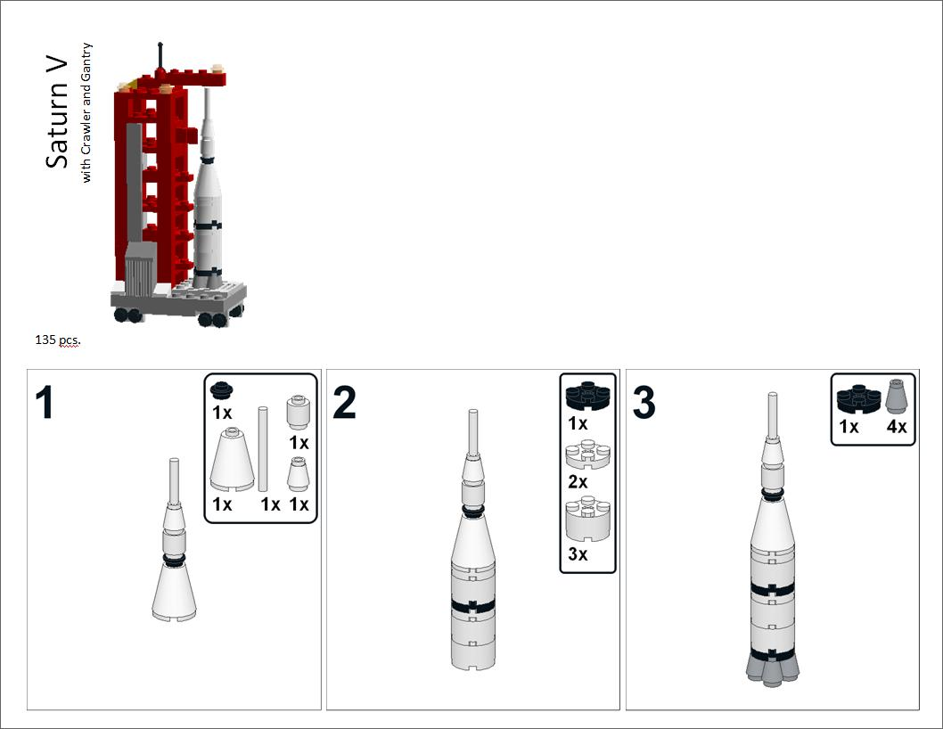 LEGO IDEAS Saturn V rocket with crawler and gantry