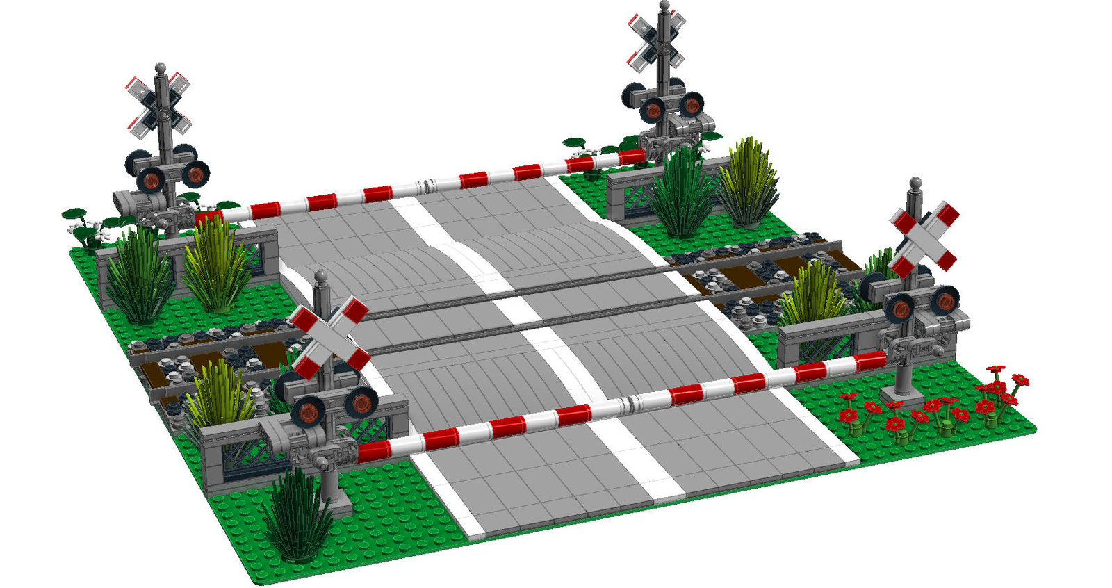 Lego city shop level crossing