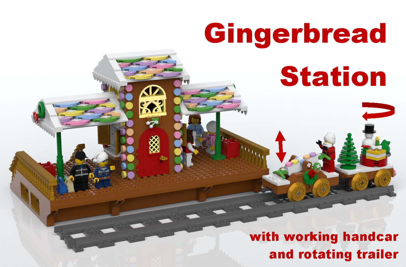 lego gingerbread train