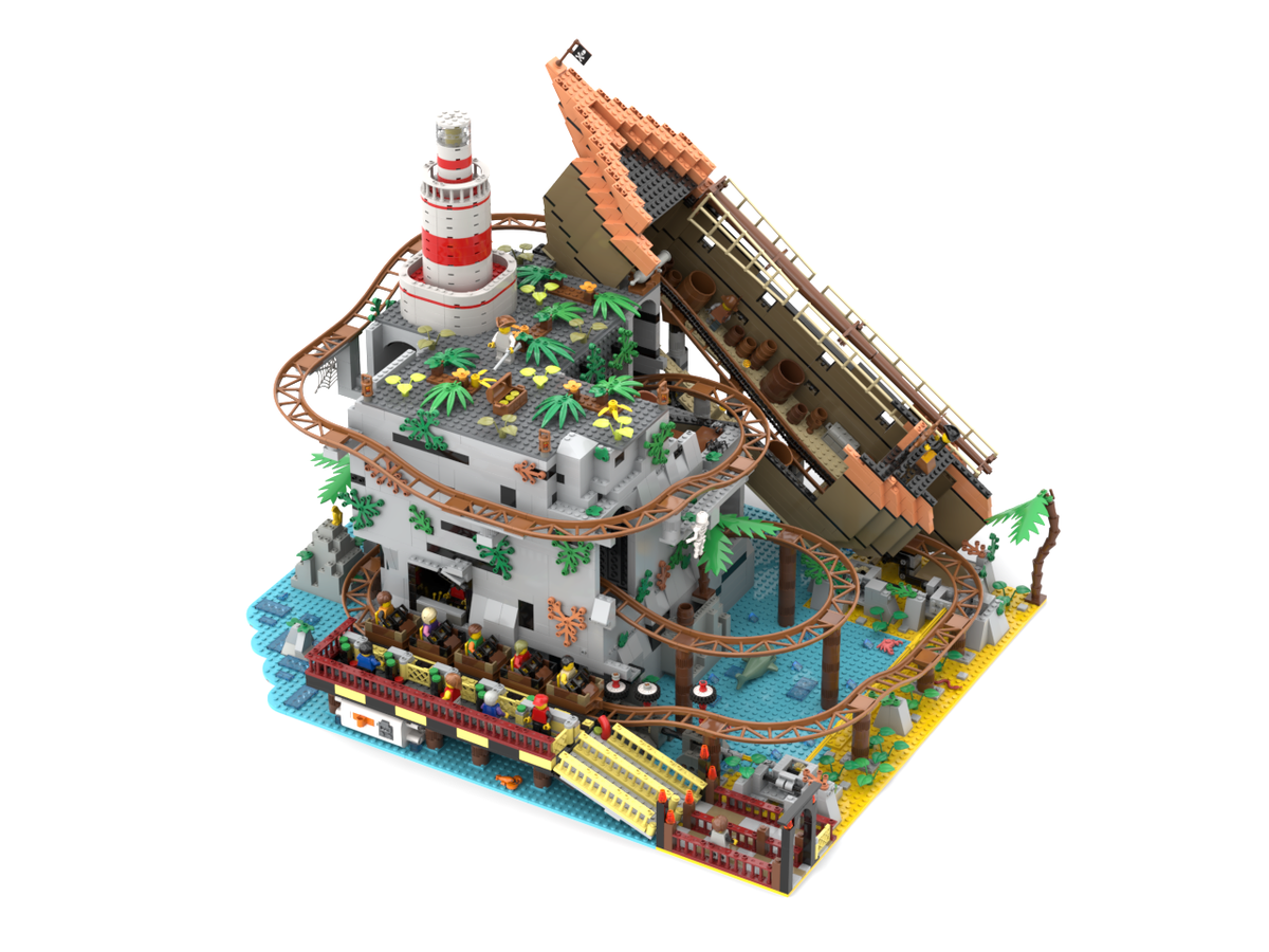 Lego pirate ship store roller coaster