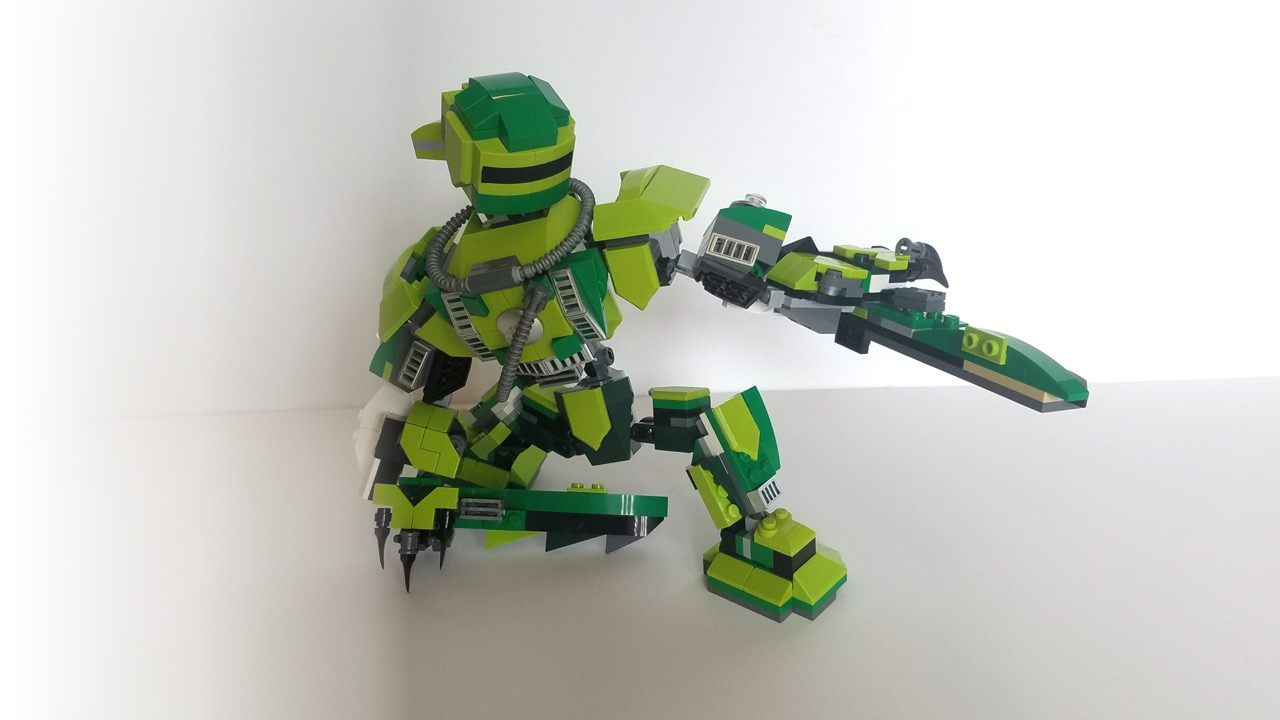 lego green robot
