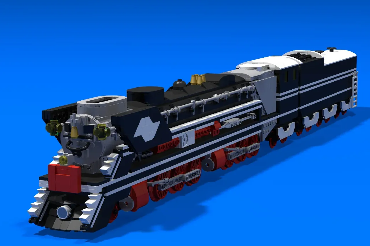 I made this in Stud.io to see if I could make a steam engine with huge  driving wheels. : r/LEGOtrains