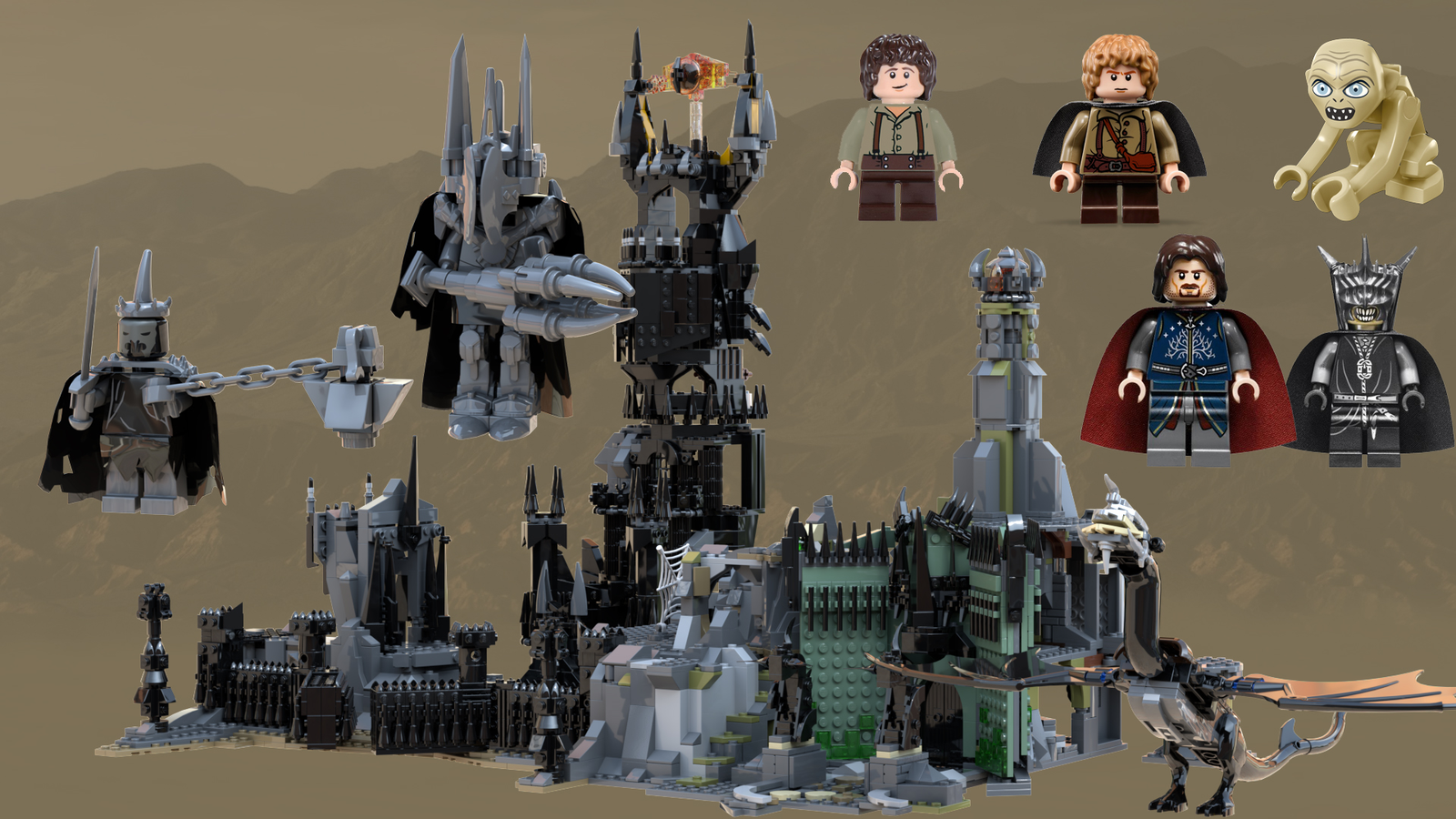 LEGO IDEAS Mordor Complete Collection Playset