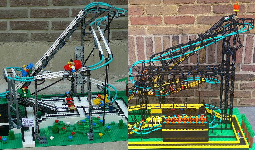 custom lego roller coaster