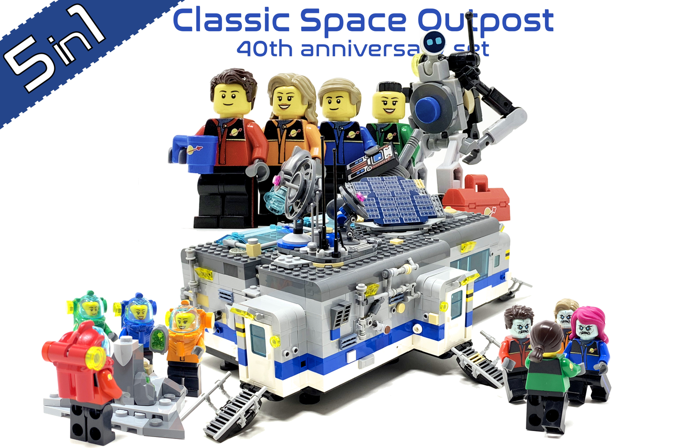 Lego classic discount space moon base