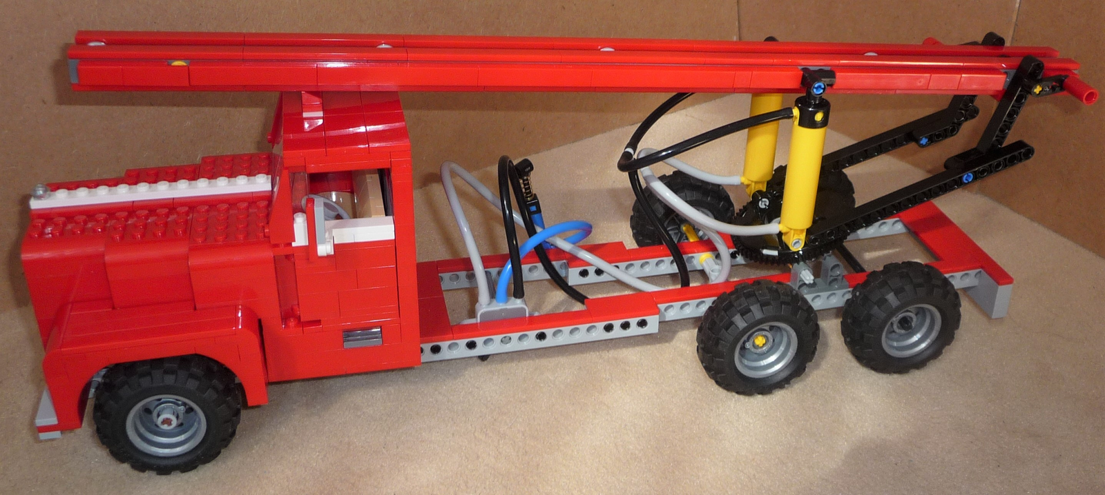 Lego red best sale crane truck