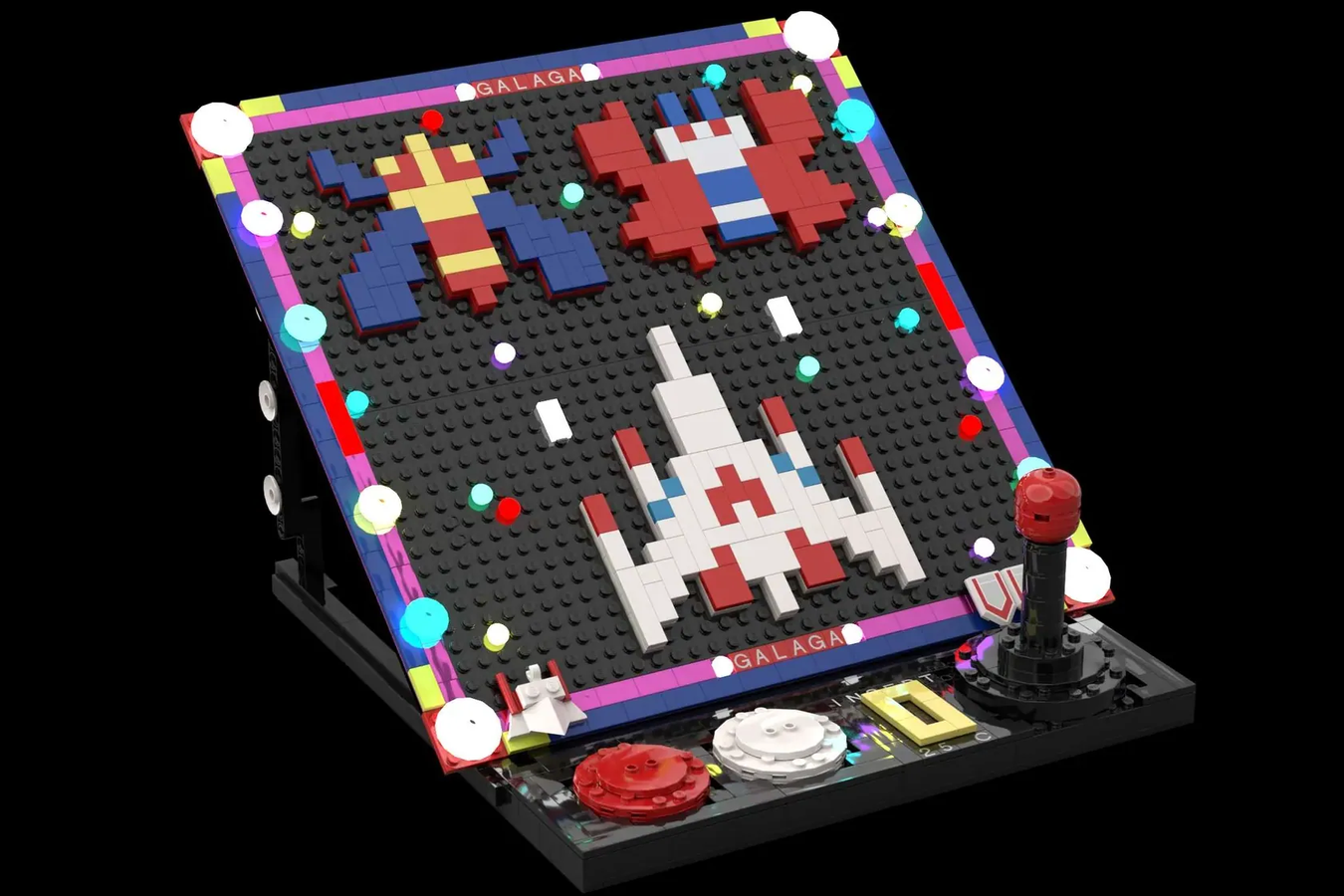 Galaga Perler Board 16X19 by ReneesCustoms on DeviantArt