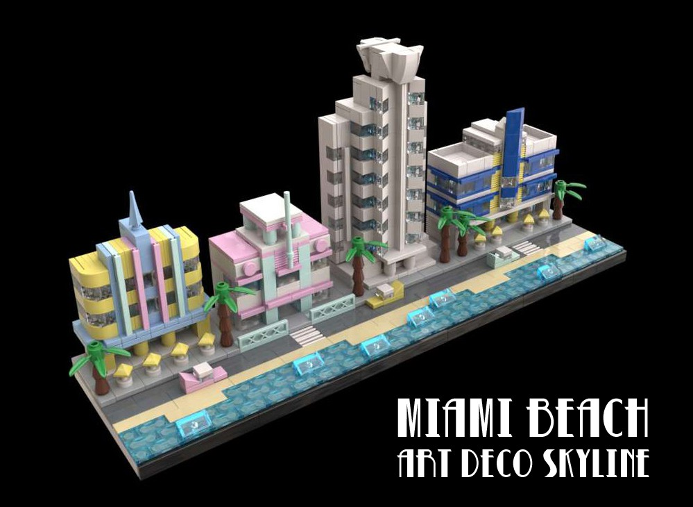 LEGO IDEAS Miami Beach Art Deco Skyline