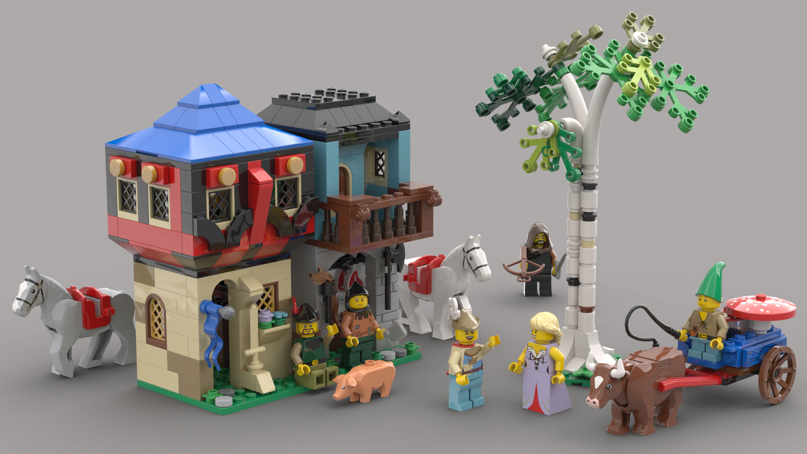 Lego ideas medieval outlet market