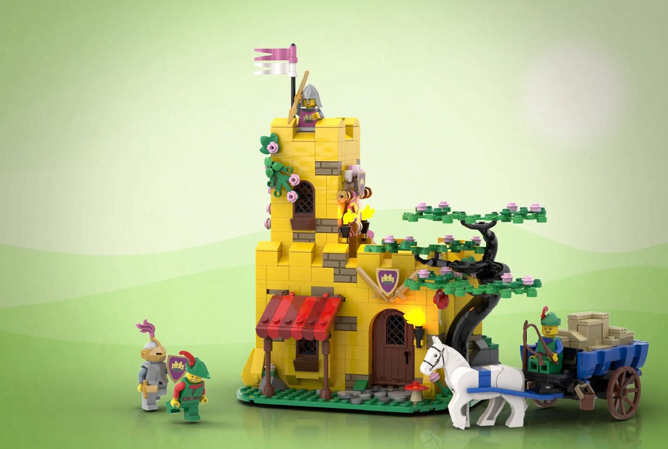 Lego yellow castle online