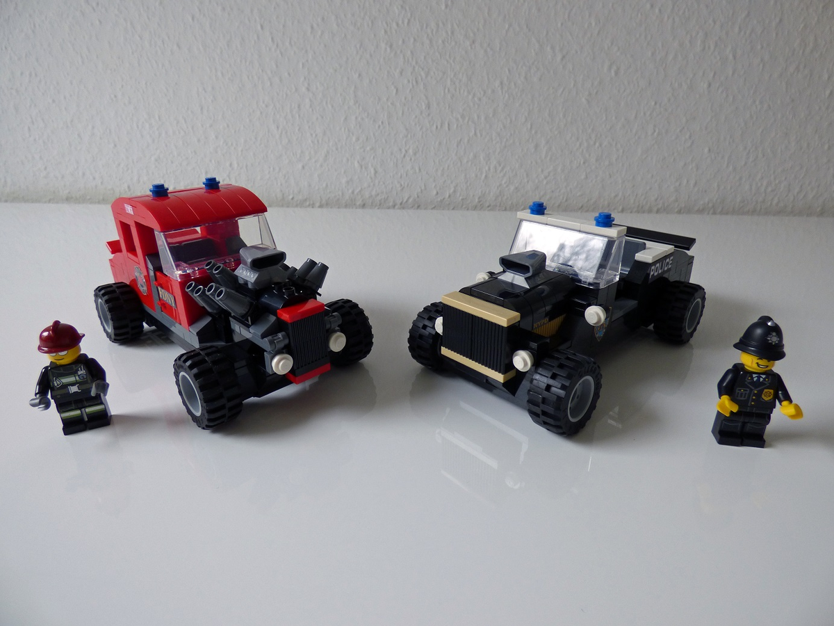 LEGO IDEAS Old Timer Fire Car Police Car Of New York