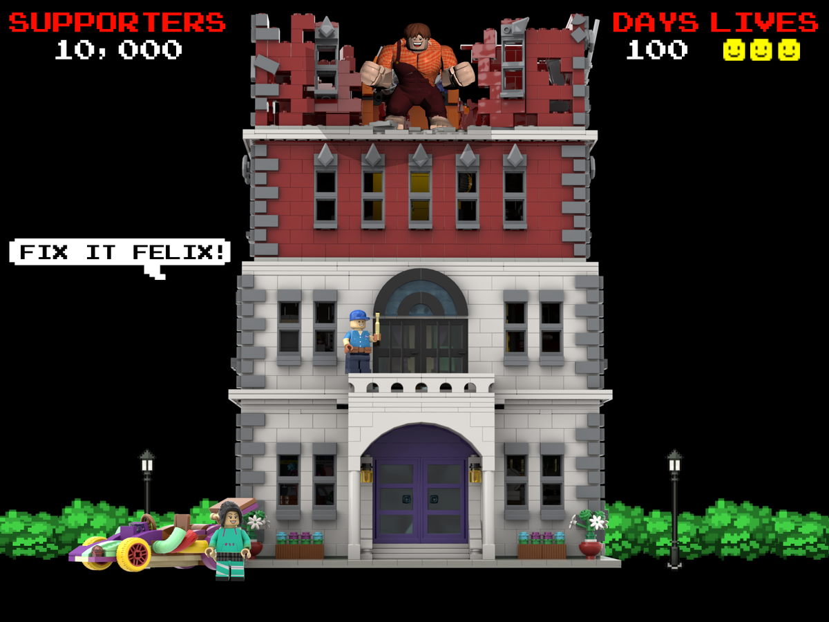 LEGO IDEAS Wreck It Ralph Nicelanders tower