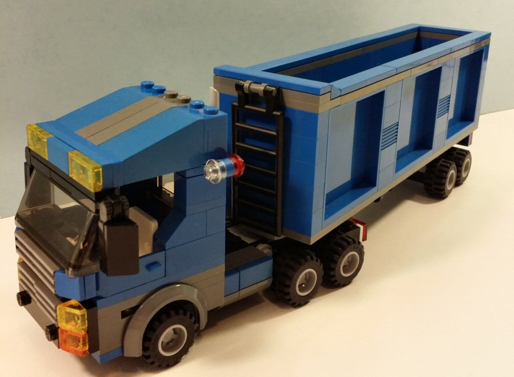 Blue best sale lego truck