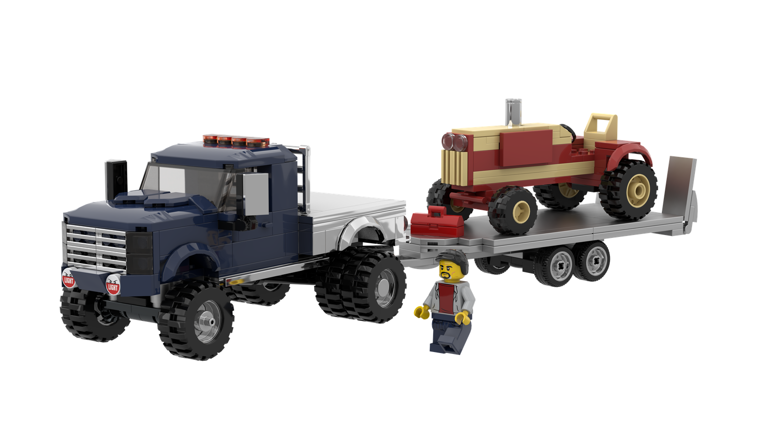 Lego Ideas Flatbed Truck With Trailer