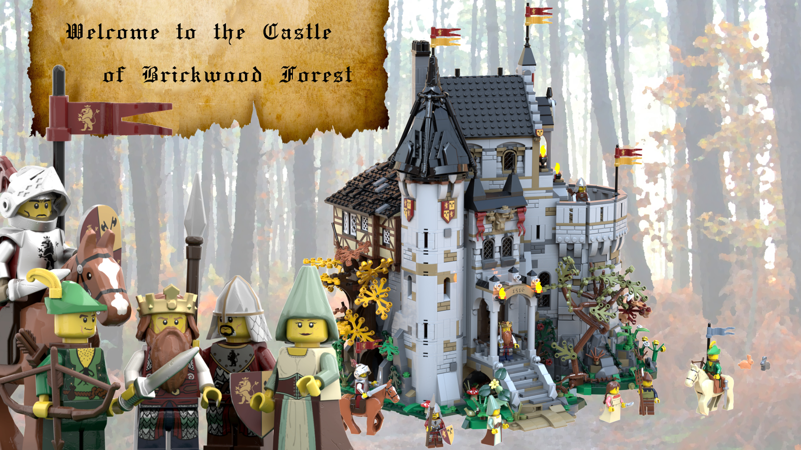 Castle in best sale the forest lego