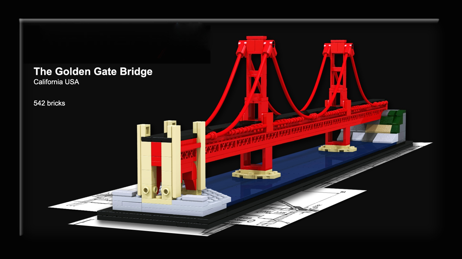 Lego architecture golden gate hot sale bridge