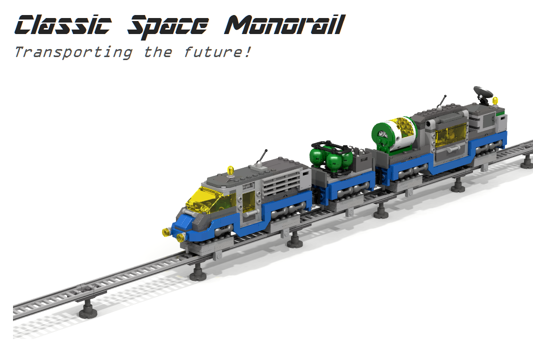 Lego space store train set