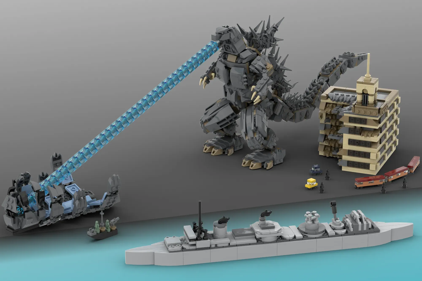 Lego mini godzilla sale