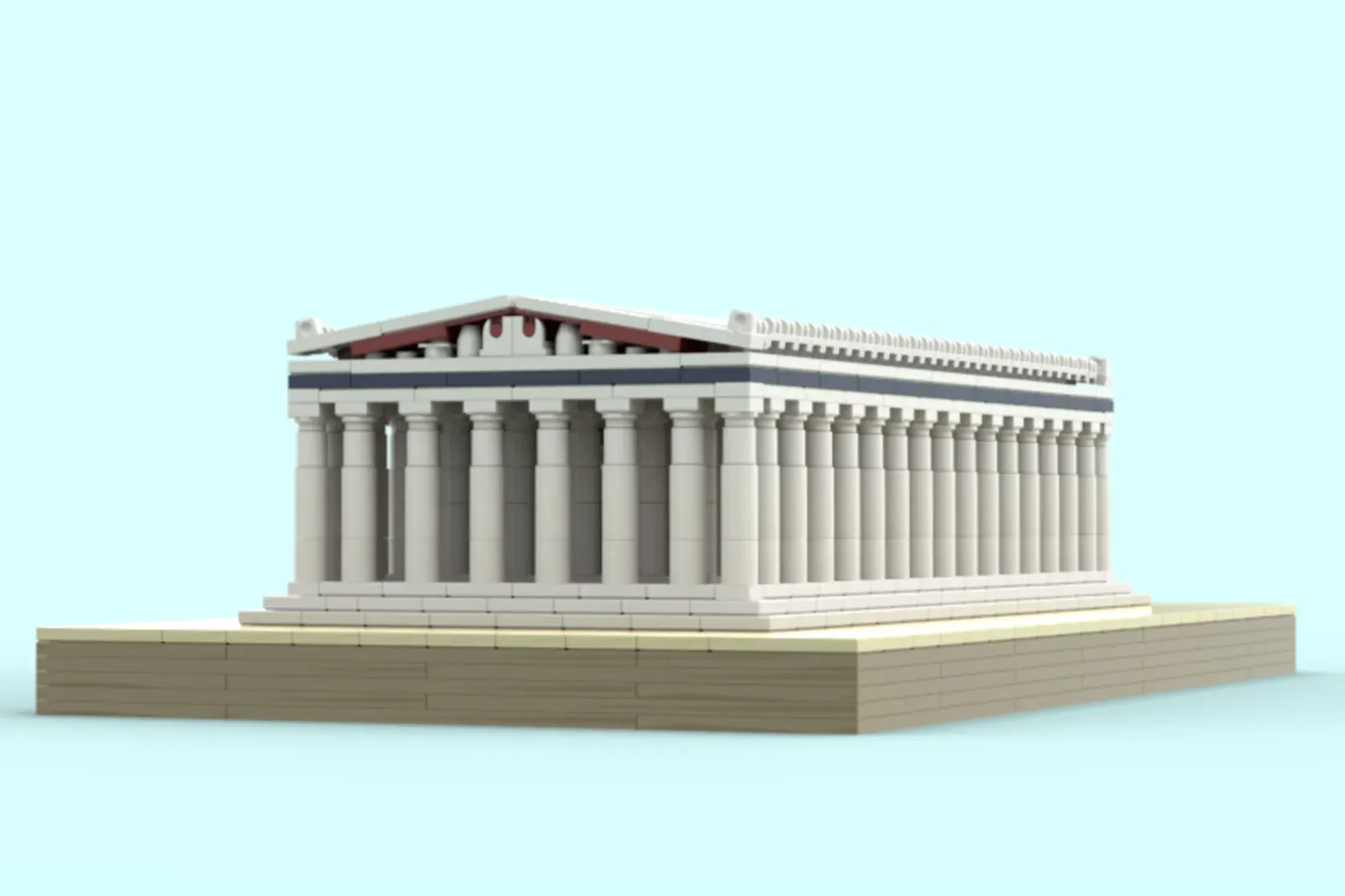 Lego store architecture parthenon