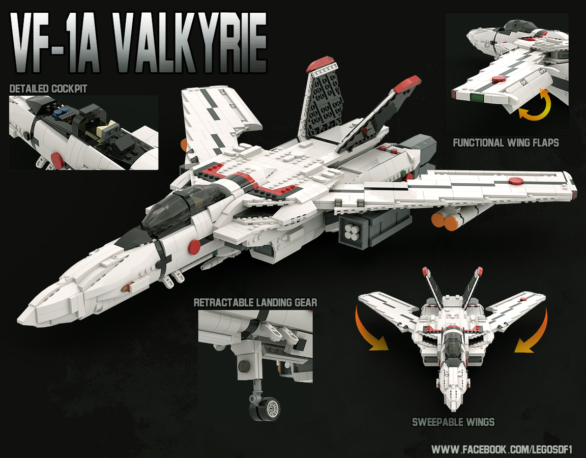 LEGO IDEAS Macross VF 1A Valkyrie Fighter Mode