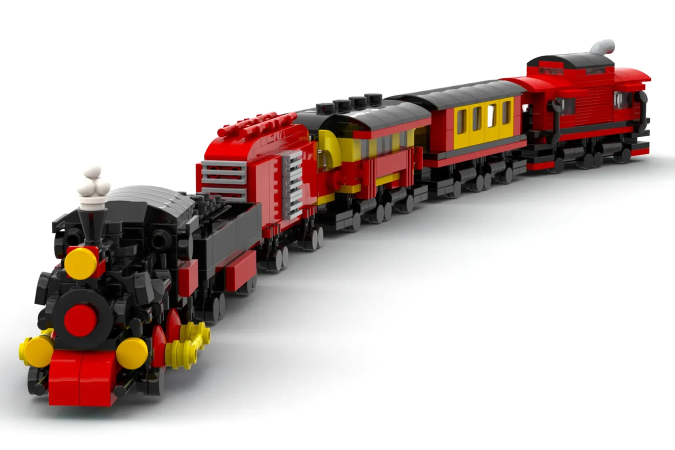 Red best sale lego train