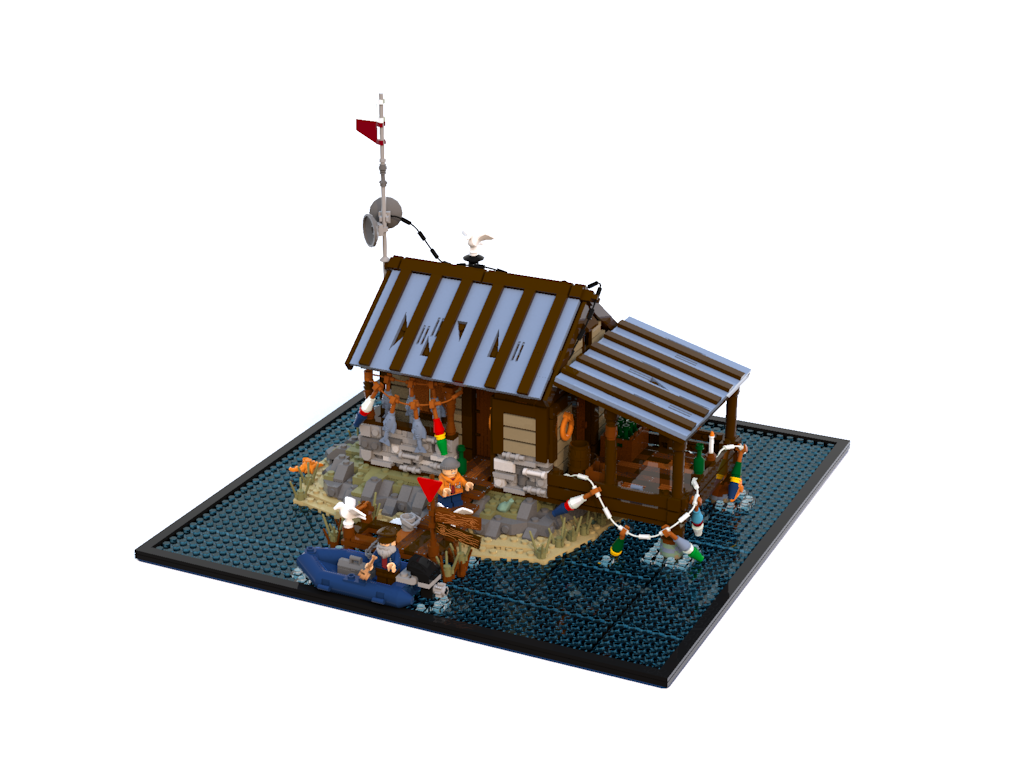 lego fishing shack