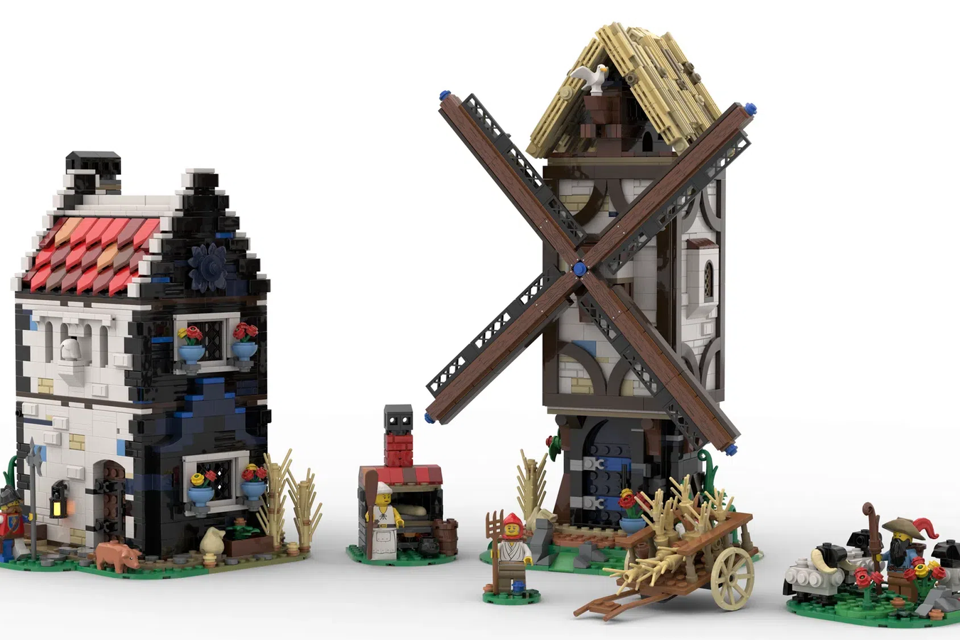 LEGO IDEAS - Medieval Houses - Carpenter and Bakery