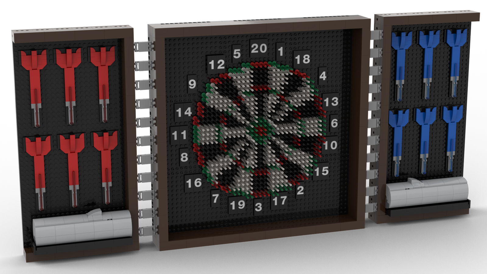 LEGO IDEAS - Functional LEGO Dartboard Cabinet