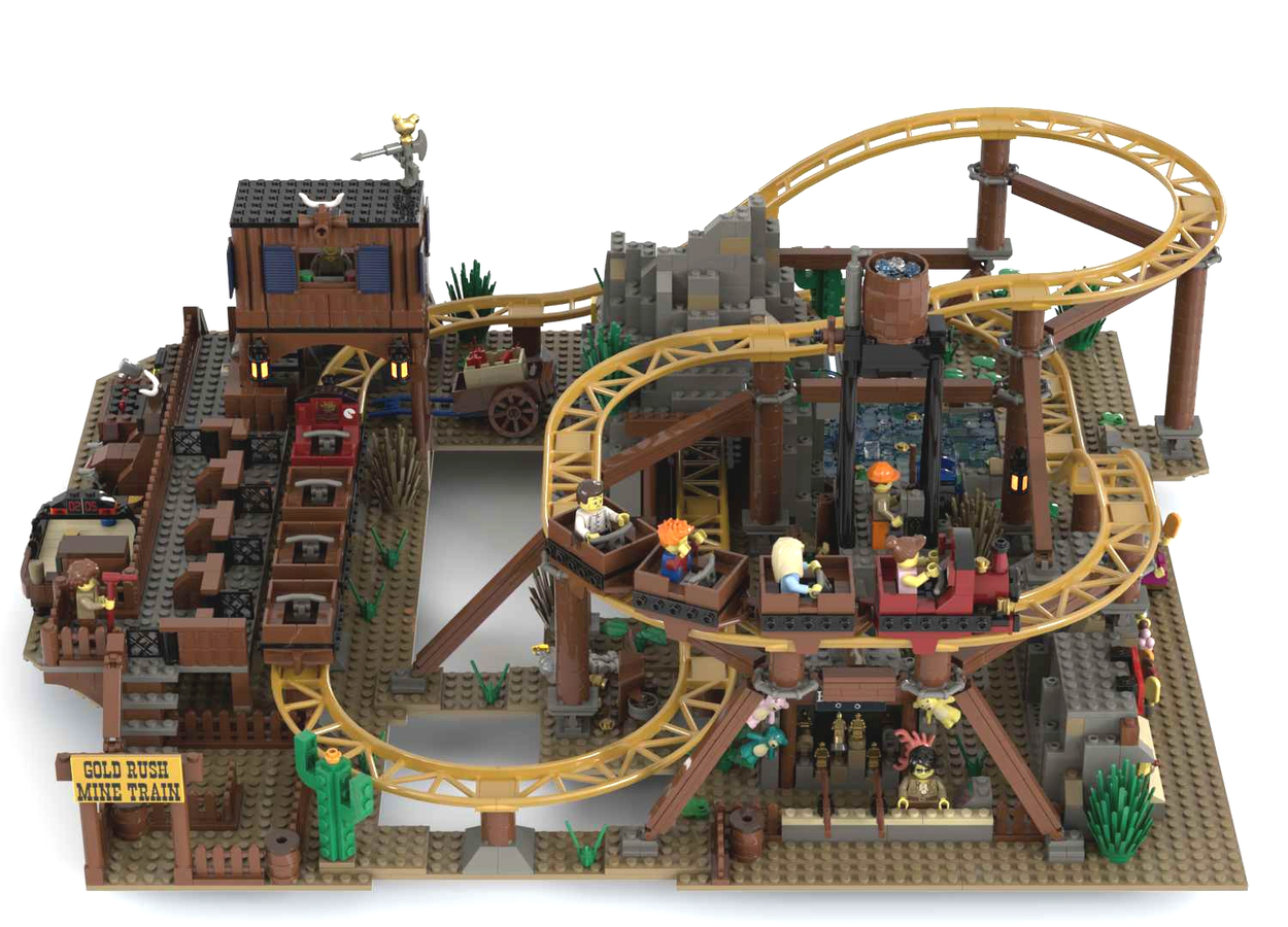 LEGO IDEAS Gold Rush Mine Train Roller Coaster