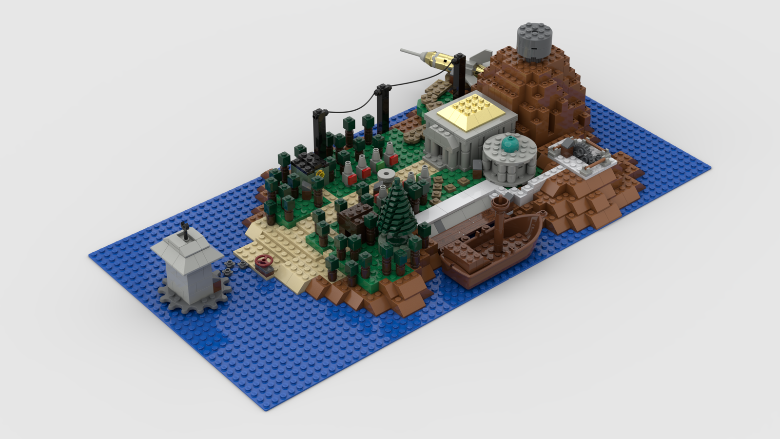 My micro scale island : r/lego