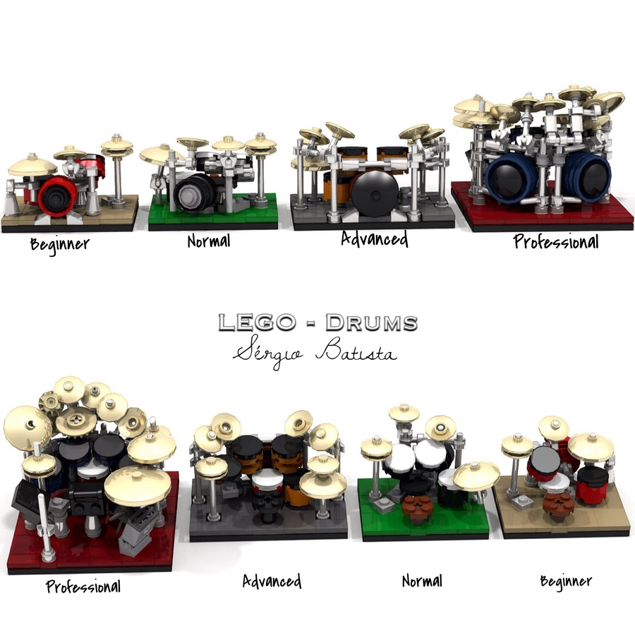 Lego minifigure drum store set