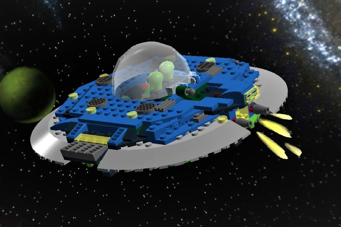 Lego alien spaceship sale