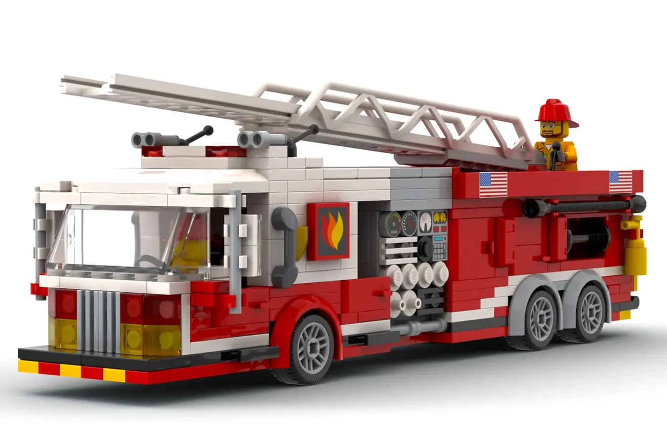 Lego ladder fire store truck