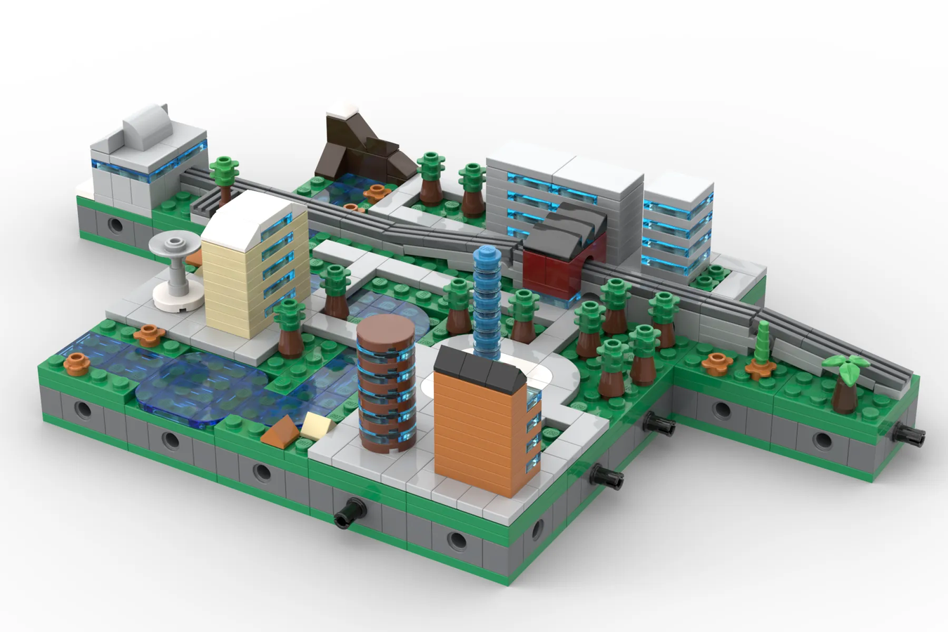 Custom Micro-Scale LEGO City! Bricksie Habitat 