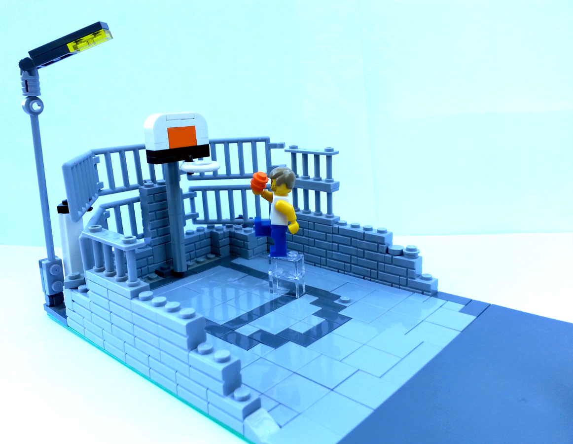 LEGO MOC The Alley Basketball Court by Heibrock