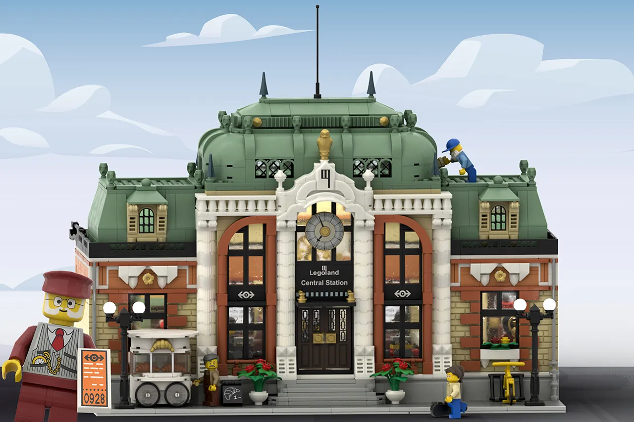 Lego train station ideas sale