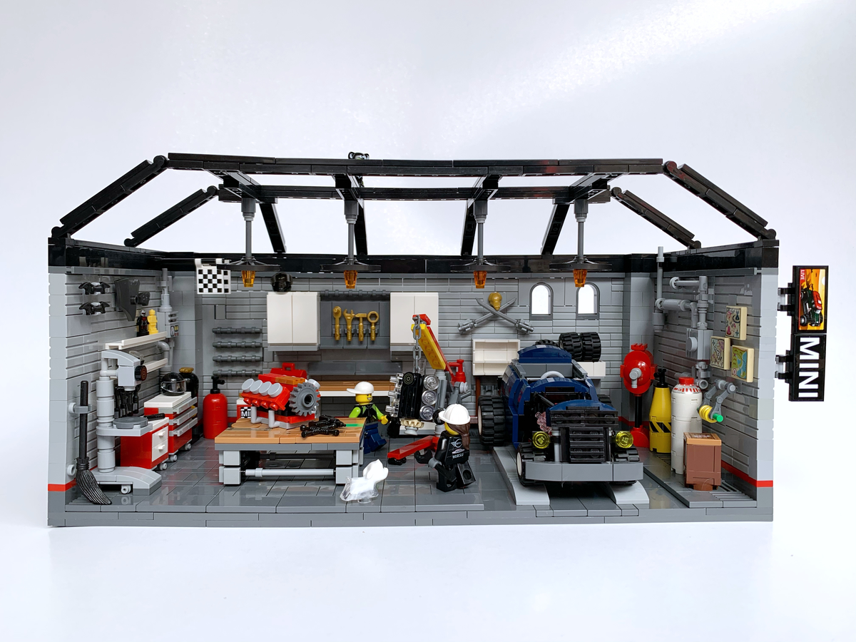 Lego car store garage moc