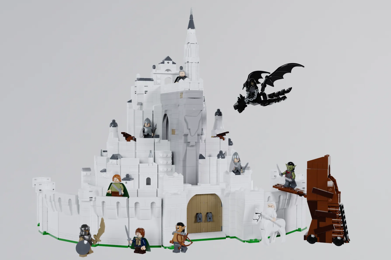 Stunning LEGO Minas Tirith stands watch over Gondor - The Brothers