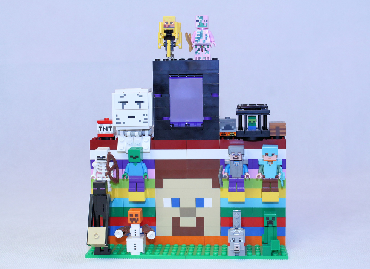 Lego minecraft hot sale display