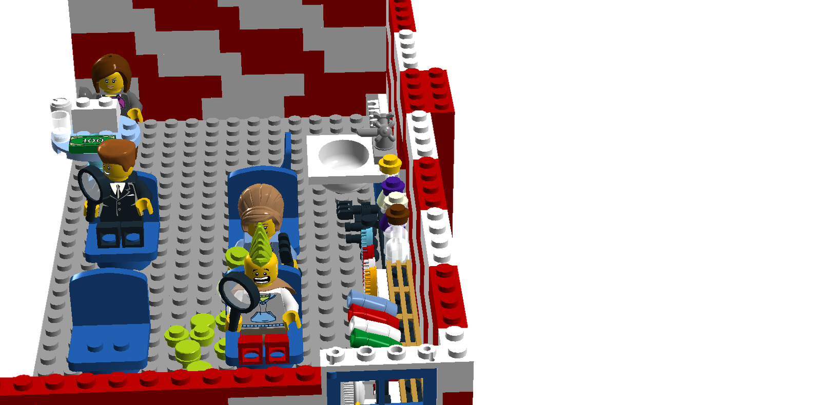 Lego barber shop store set