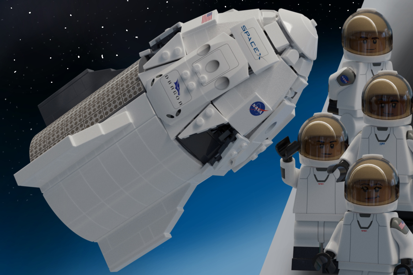 LEGO IDEAS SpaceX Dragon 2 Endeavour