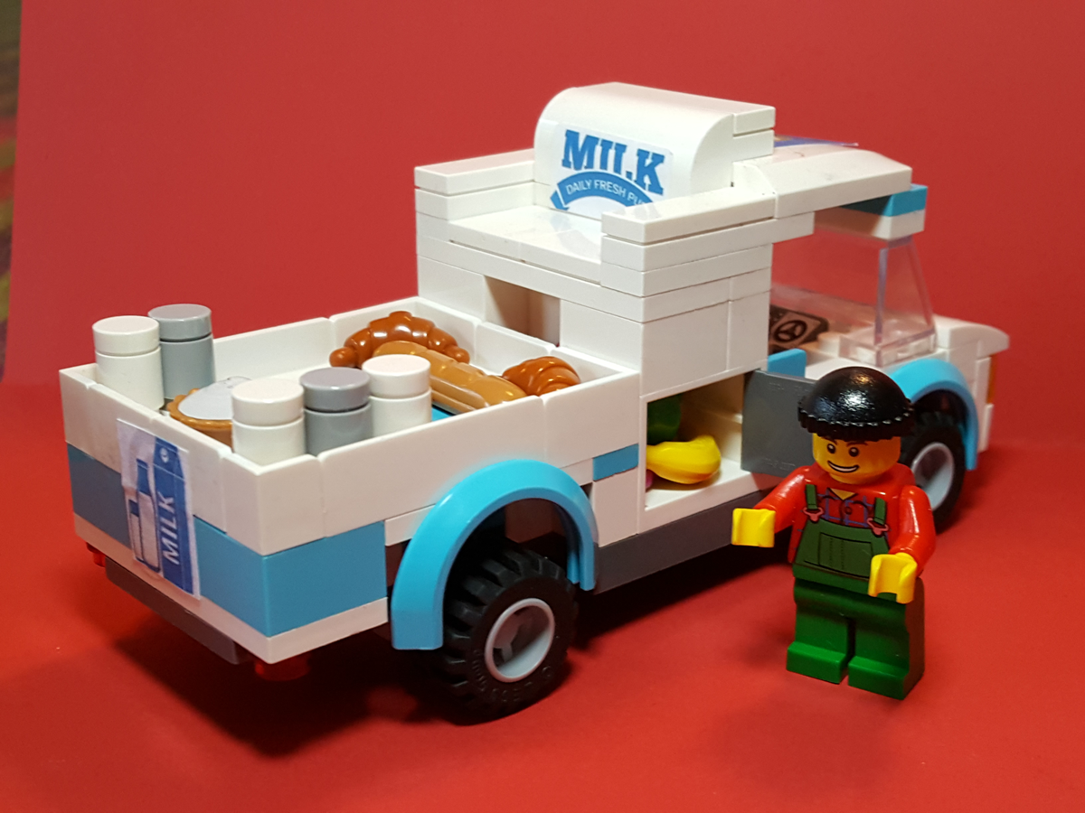 Lego store milk truck