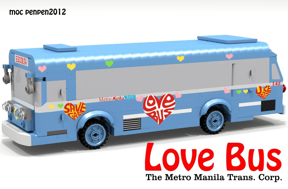 hearts lego bus