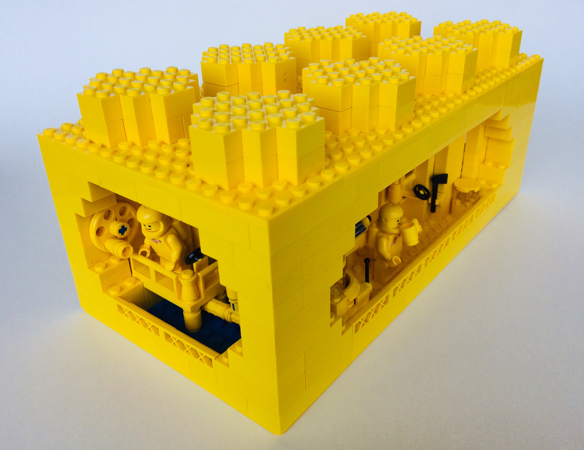 yellow lego storage