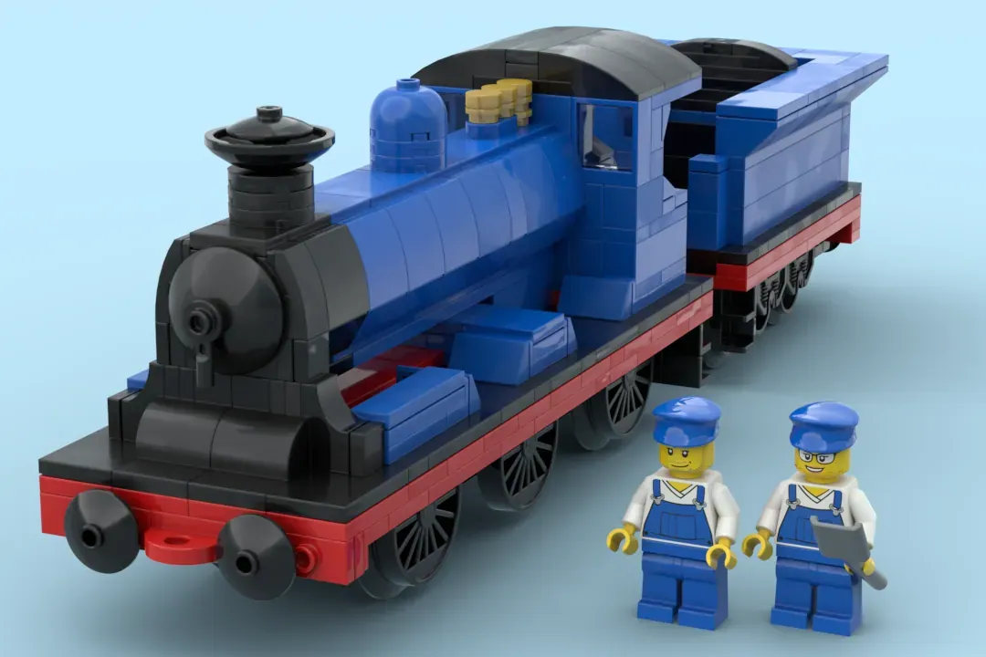 Blue railway lego sale