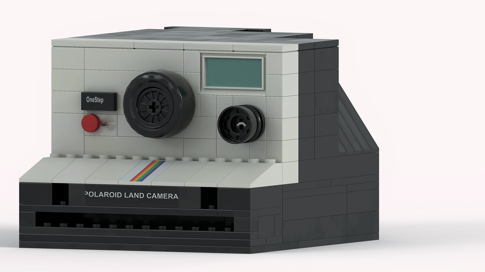 Beautiful Polaroid Camera Sculpted in Lego