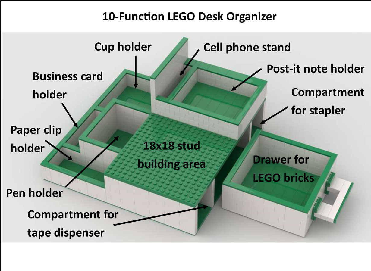 Lego discount desk organiser